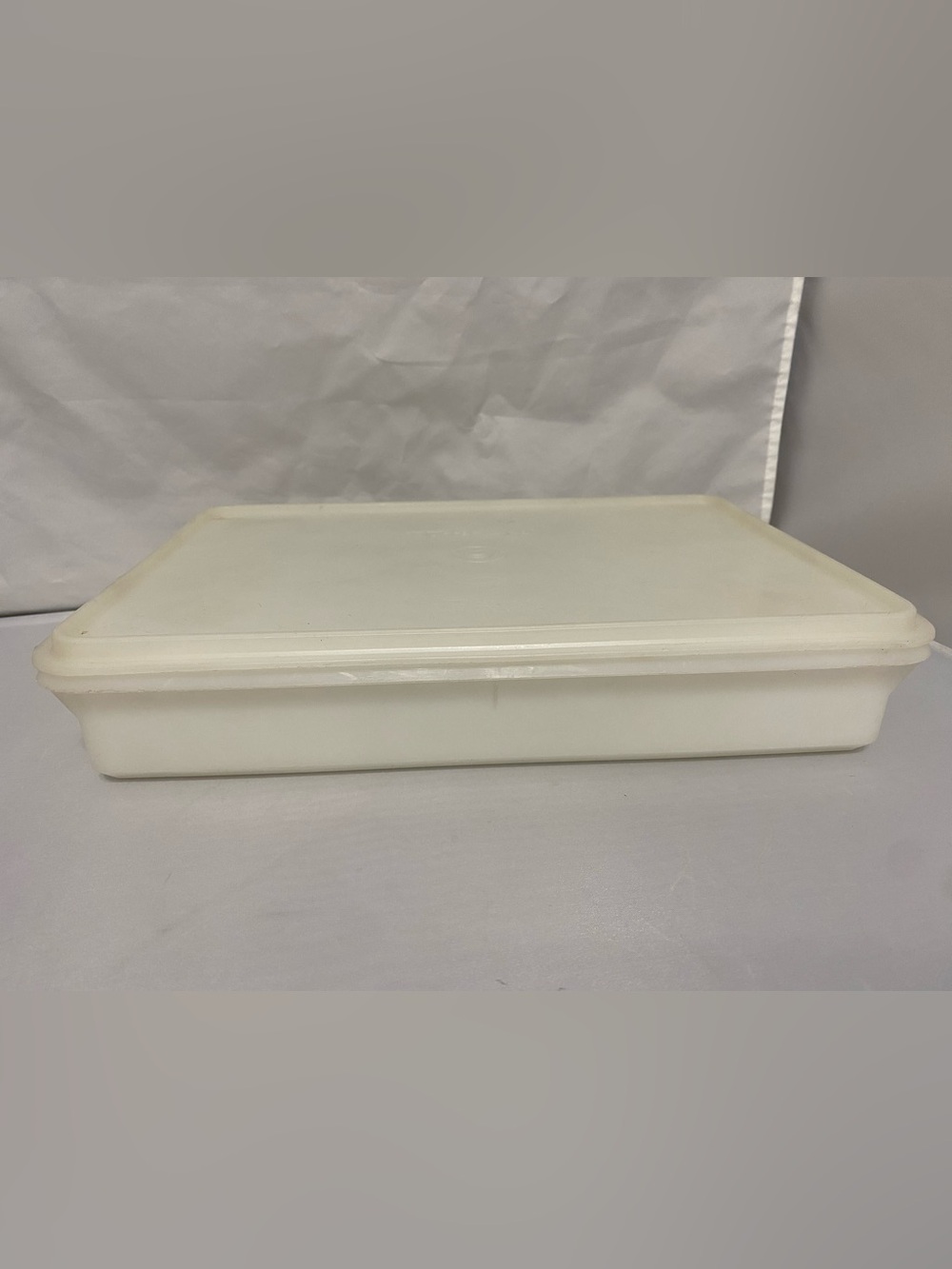 Tupperware White Rectangular Food Storage Container with Lid